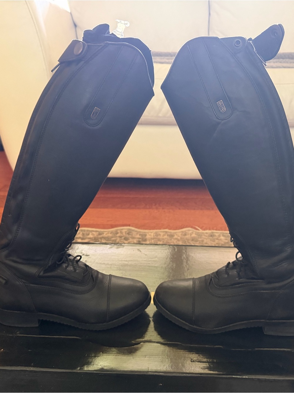 Women's Black Tall Riding Boots - Sleek Equestrian Style